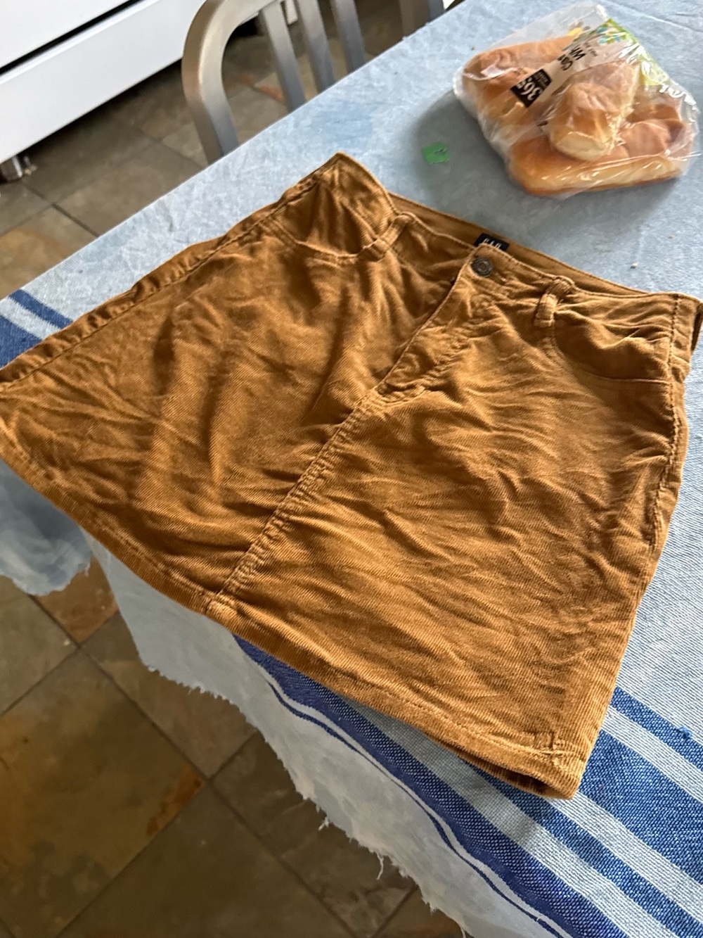 GAP Kitchen Sink Corduroy Mini Skirt in Rust Brown